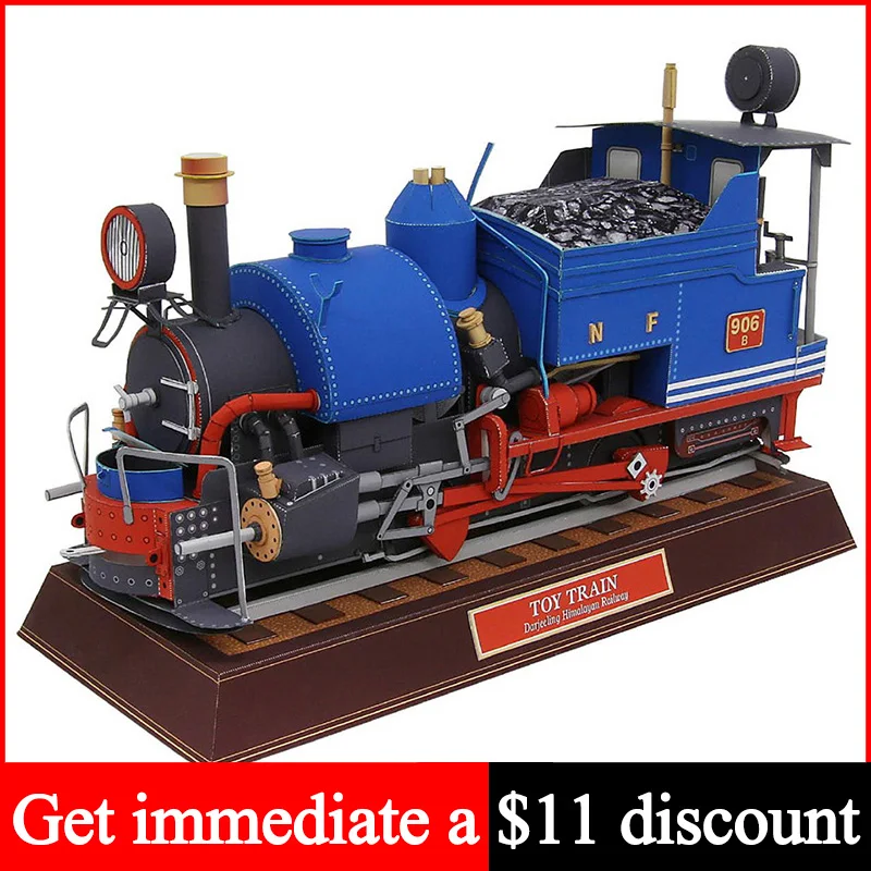 Art Craft Cardboard - Trem clássico locomotivas a vapor artesanal