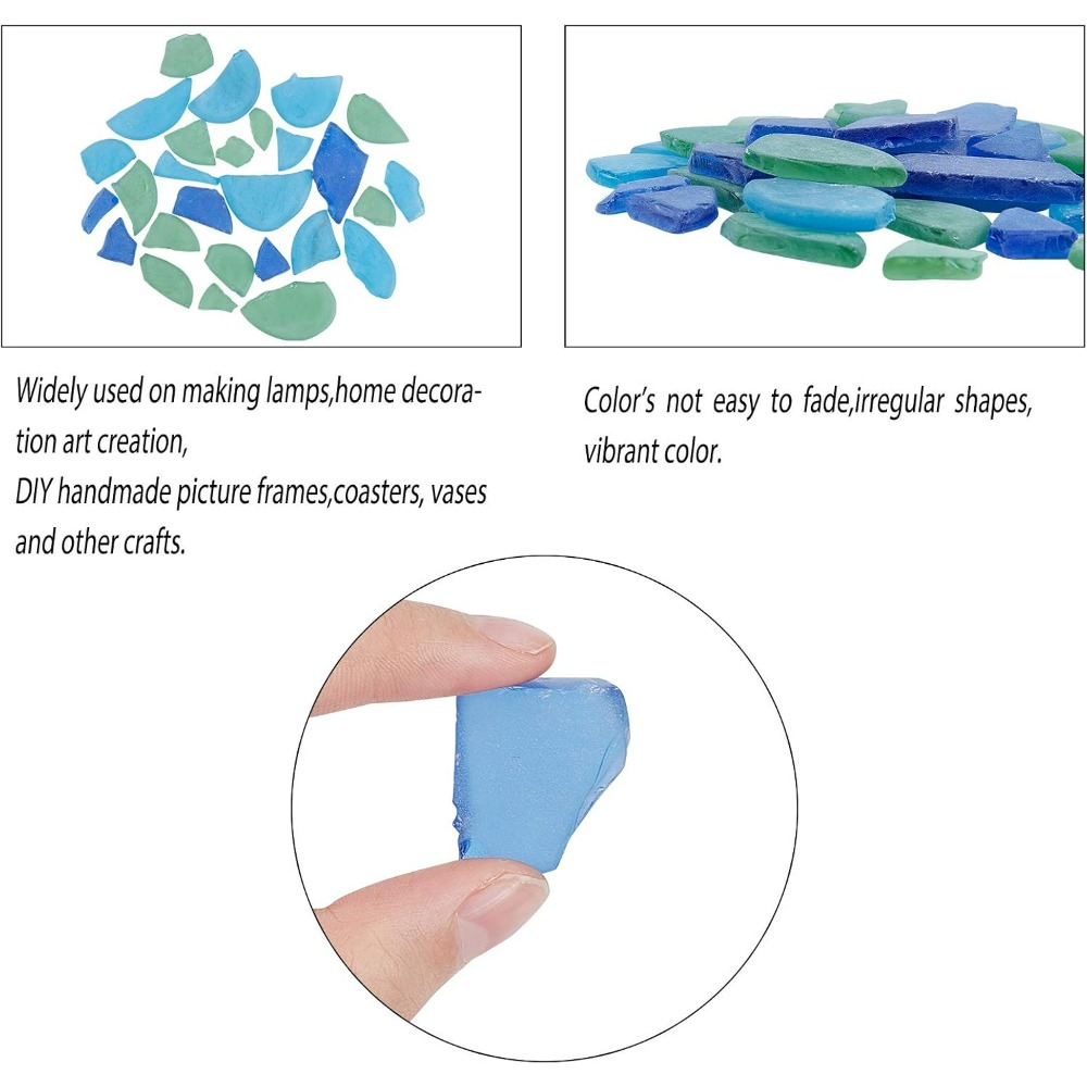 3 cores de vidro cobalto azul  - Art Craft Kit avaliação e preço