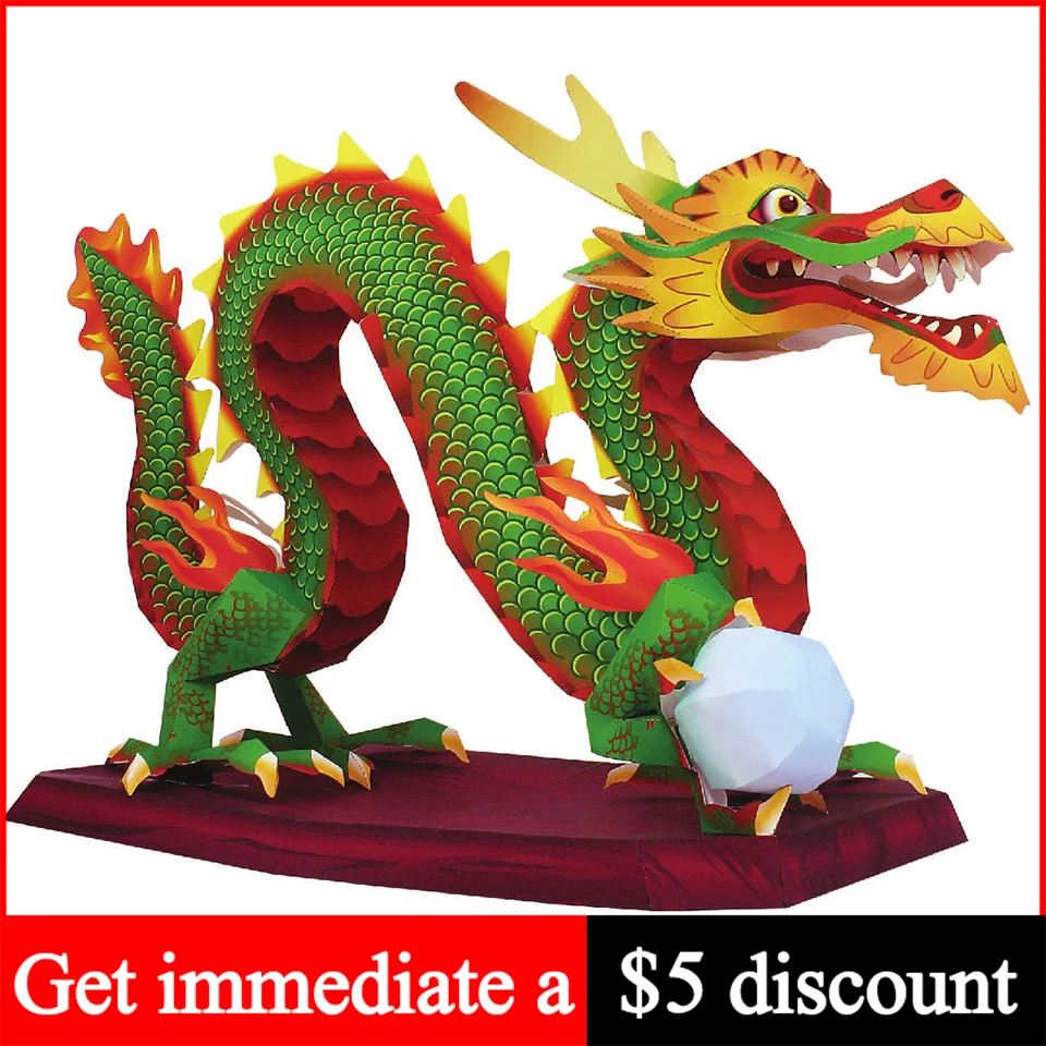 Dragão chinês loong artesanal  - Art Craft Cardboard avaliação e preço